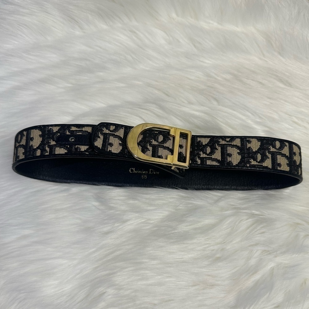 CHRISTIAN DIOR vintage oblique belt in black - Picture 4 of 16
